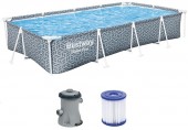 BESTWAY Steel Pro Bazén, 366 x 201 x 66 cm, kartušová filtrácia 561FV