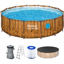BESTWAY Steel Pro Max Splashview Bazén 427 x 107 cm, kartušová filtrácia 561JM
