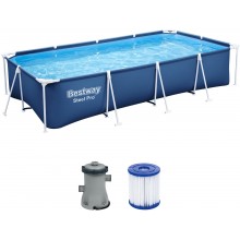 BESTWAY Steel Pro Bazén 400 x 211 x 81 cm, kartušová filtrácia 56424