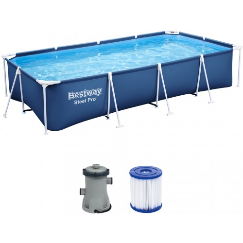 BESTWAY Steel Pro Bazén 400 x 211 x 81 cm, kartušová filtrácia 56424