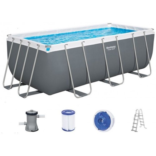 BESTWAY Power Steel Bazénový set 412 x 201 x 122 cm, kartušová filtrácia 56456