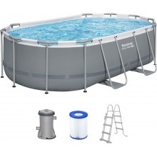 BESTWAY Power Steel Bazénový set 427 x 250 x 100 cm, kartušová filtrácia 56620