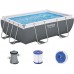 BESTWAY Power Steel Bazénový set 282 x 196 x 84 cm, kartušová filtrácia 56629