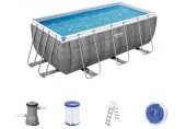 BESTWAY Power Steel Bazénový set 412 x 201 x 122 cm, kartušová filtrácia 56722
