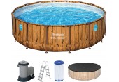 BESTWAY Power Steel Swim Vista Bazénový set 488 x 122 cm, kartušová filtrácia 56725