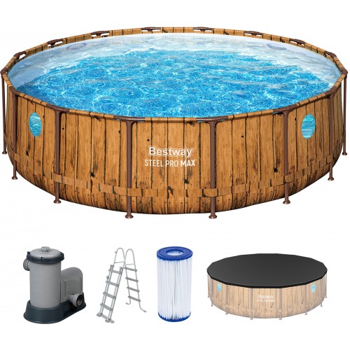BESTWAY Power Steel Swim Vista Bazénový set 488 x 122 cm, kartušová filtrácia 56725