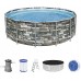 BESTWAY Power Steel Bazénový set 427 x 122 cm, kartušová filtrácia 56993