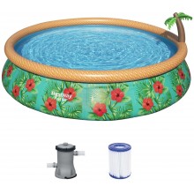 BESTWAY Fast Set Paradise Palms Bazén 457 x 84 cm, kartušová filtrácia 57416