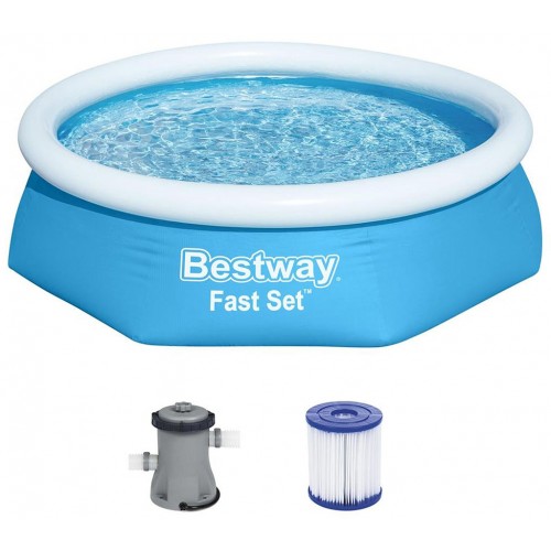 BESTWAY Fast Set Bazén 244 x 61 cm, kartušová filtrácia 57450