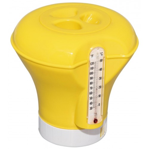 BESTWAY Flowclear Dákovací plavák s teplomerom 18,5 cm, žltý 58209