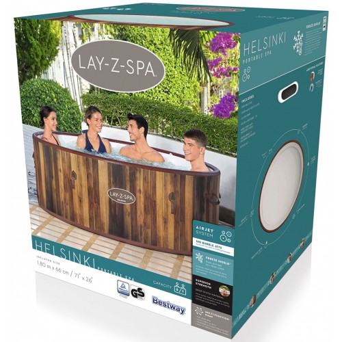 BAZÁR!! BESTWAY Lay-Z-Spa Helsinki AirJet Vírivka, 180 x 66 cm, 5-7 osôb 60025