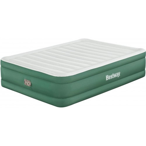 BESTWAY Toughlite Queen Nafukovacia posteľ so vstavanou pumpou, 203 x 152 x 46 cm 69646