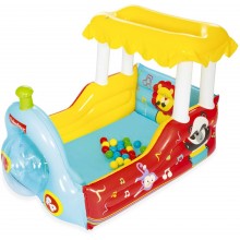 BESTWAY Fisher-Price Nafukovacia lokomotíva s loptičkami 132 x 94 x 89 cm 93537