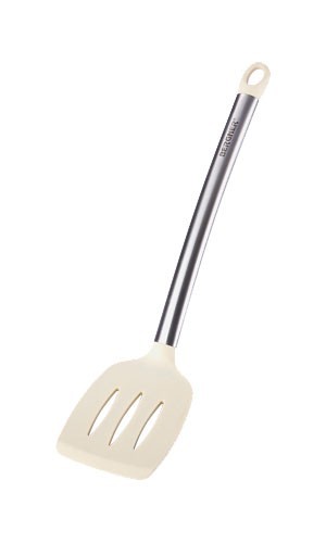 BERGNER Obracačka s otvormi silikónová 36cm FLEXIKITCHEN, farba krémová BG-3360bezo