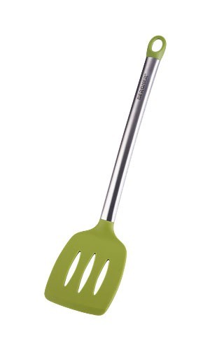 Obracačka s otvormi silikónová 36cm FLEXIKITCHEN, farba zelená Obracačka s otvormi silikónová 36cm FLEXIKITCHEN, farba zelená