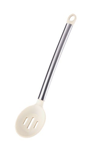 BERGNER Lyžica s otvormi silikónová 34cm FLEXIKITCHEN, farba krémová BG-3362bezo BERGNER Lyžica s otvormi silikónová 34cm FLEXIKITCHEN, farba krémová BG-3362bezo