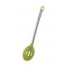 BERGNER Lyžica s otvormi silikónová 34cm FLEXIKITCHEN, farba zelená BG-3362zele