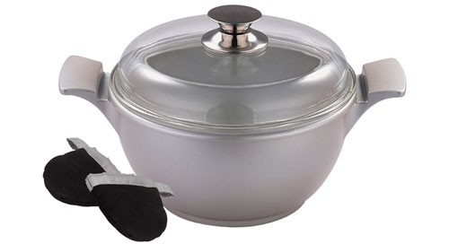 BERGNER Hrniec s nepriľnavým povrchom a pokrievkou 2,4 L, SILVER EDGE BG-6701 BERGNER Hrniec s nepriľnavým povrchom a pokrievkou 2,4 L, SILVER EDGE BG-6701