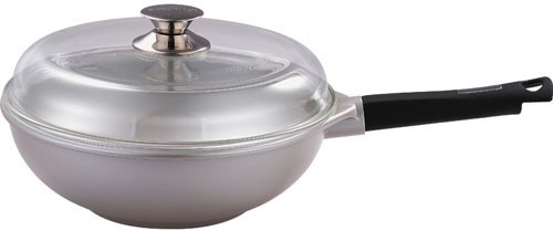 BERGNER Panvica WOK s nepriľnavým povrchom a pokrievkou 28 cm, SILVER EDGE BG-6704