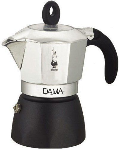 BIALETTI Dama Gran Gala kanvička, 3 porcie, strieborno-čierna 2180199312