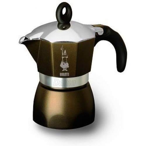 BIALETTI Dama Glamour kanvička, 3 porcie, hliník - tmavo hnedá 2160199318