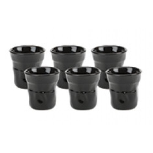 BIALETTI Bicchierini šálky, pokrčené - čierne 3010199311