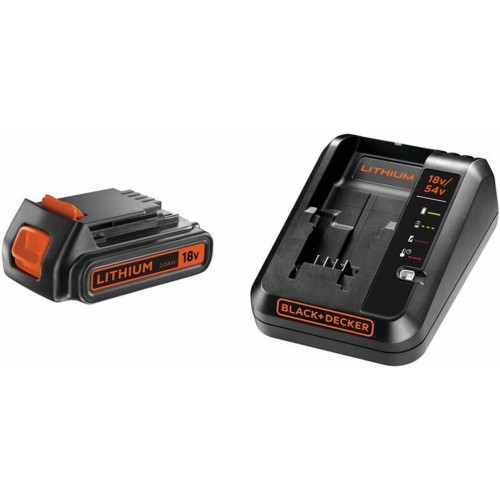 Black & Decker BDC2A20 Sada akumulátora Li-Ion (1x2,0Ah/18V) + nabijačka pre 14,4 - 18,V