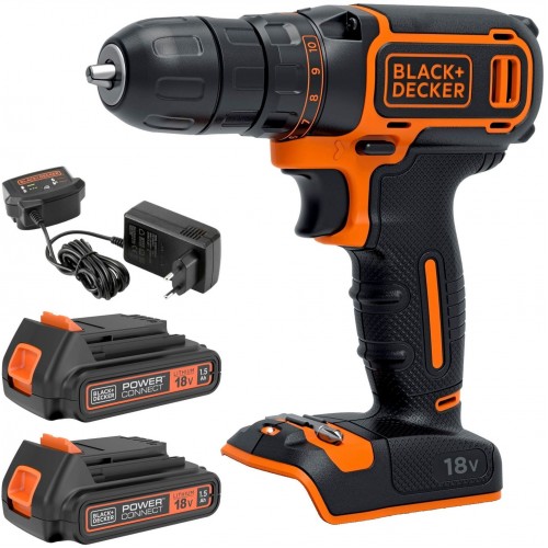 Black & Decker BDCDC18B Aku vŕtačka 30Nm Li-Ion (2x1,5Ah/18V)