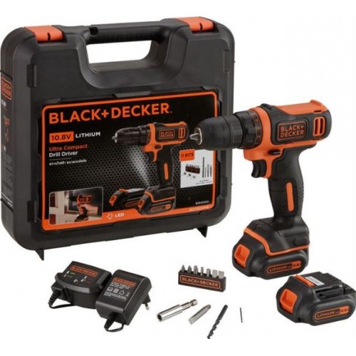 Black & Decker BDCDD12KB Aku vŕtačka (26Nm/10,8V/2x1,5Ah), kufor