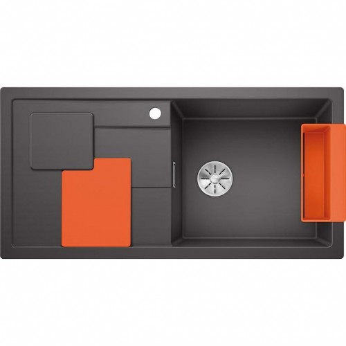 BLANCO SITY XL 6 S Infini SILGRANIT obojstranný bez exc. sivá skala / prísl. orange 525057 BLANCO SITY XL 6 S Infini SILGRANIT obojstranný bez exc. sivá skala / prísl. orange 525057