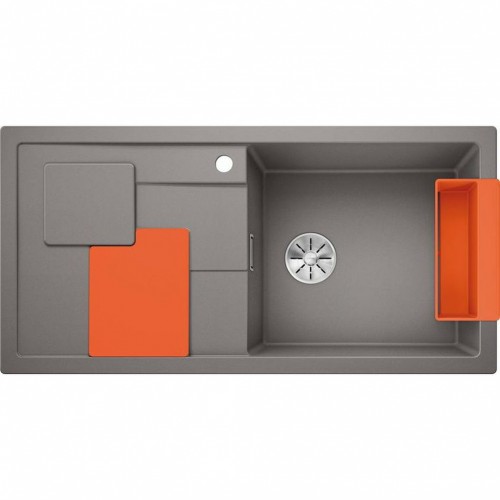 BLANCO SITY XL 6 S Infini SILGRANIT obojstranný bez exc. aluminium / prísl. orange 525058