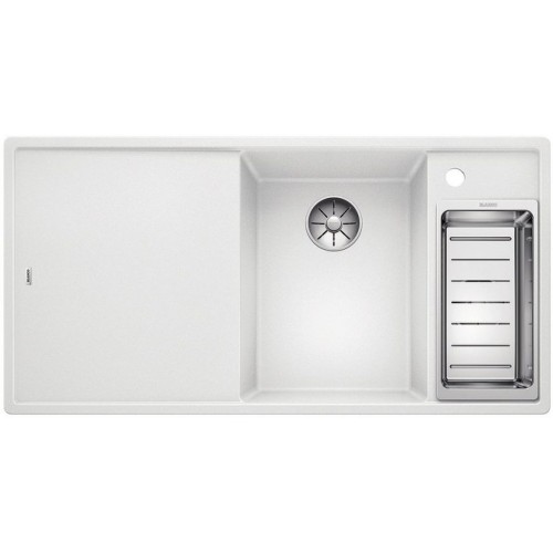 BLANCO AXIA III 6 S InFino SILGRANIT biela sklen.deska drez vpravo s exc. 523477