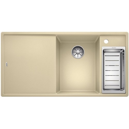 BLANCO AXIA III 6 S InFino SILGRANIT béž.champagne sklen.deska drez vpravo s exc. 523479