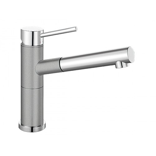 BLANCO Alta - S Compact Silgranit drezová batéria hliníková metalíza / chróm 515326
