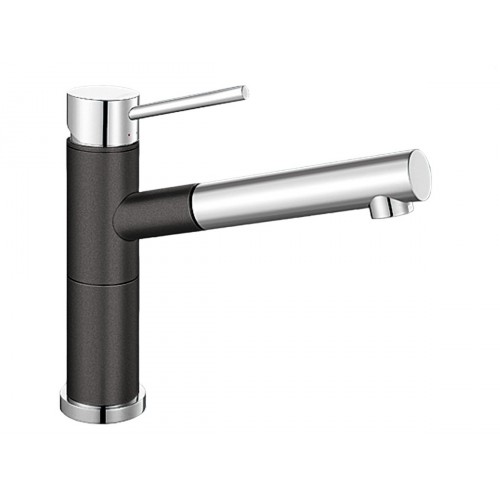 BLANCO Alta-S Compact Silgranit drezová batéria sivá skala / chróm 518809