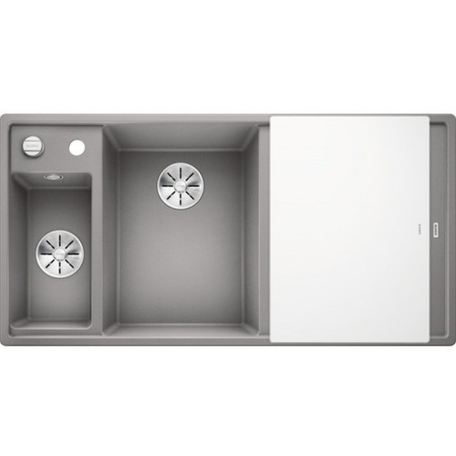 BLANCO Axia III 6 S InFino drez, s excentrom Silgranit, ľavý, aluminium 524655