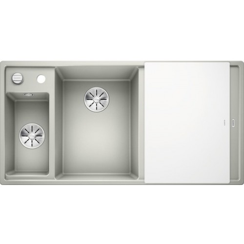 BLANCO Axia III 6 S InFino drez, s excentrom Silgranit, ľavý, perlovo sivá 524656
