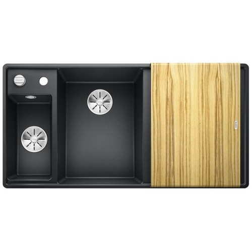 BLANCO Axia III 6 S-F Infino drez, s excentrom Silgranit, antracit 524663