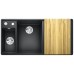 BLANCO Axia III 6 S-F Infino drez, s excentrom Silgranit, antracit 524663