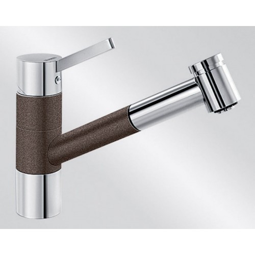 BLANCO Tivo - S drezová batéria SILGRANIT, beztlaková, kávová / chróm 518432