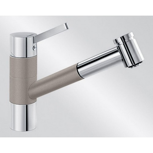 BLANCO Tivo - S drezová batéria SILGRANIT, beztlaková, tartufo / chróm 518433