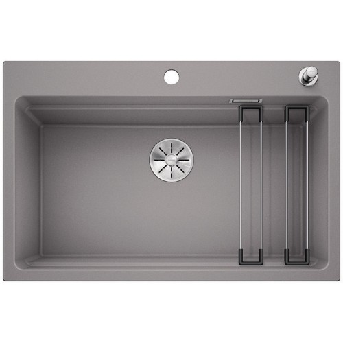 BLANCO Etagon 8 Infino drez Silgranit, s excentrom, aluminium 525179