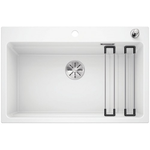 BLANCO Etagon 8 Infino drez Silgranit, s excentrom, biela 525181