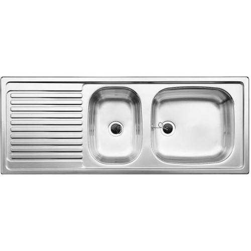 BLANCO Top EZS 11 x 4 drez nerezový, vrátane sifónu, prírodný nerez 500847