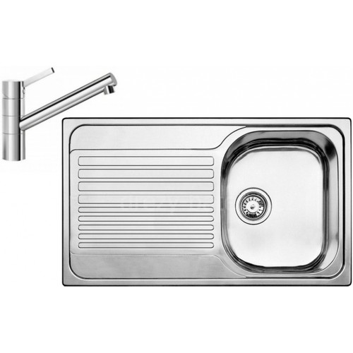 BLANCO set TIPO 45 S nerez prírodný lesk 860 x 500 mm + TIVO batéria chróm