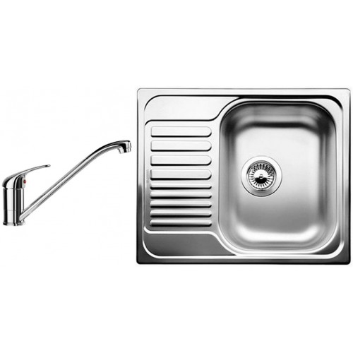 BLANCO set TIPO 45 S nerez prírodné lesk 860 x 500 mm + Daras batéria chróm BLANCO set TIPO 45 S nerez prírodné lesk 860 x 500 mm + Daras batéria chróm