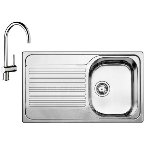 BLANCO set TIPO 45 S nerez prírodný lesk 860 x 500 mm + MIDA batéria chróm BLANCO set TIPO 45 S nerez prírodný lesk 860 x 500 mm + MIDA batéria chróm