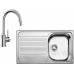 BLANCO set TIPO 45 S nerez prírodný lesk 860 x 500 mm + MIDA-S batéria chróm