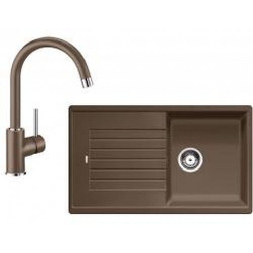 BLANCO Set drez ZIA 5 S drez SILGRANIT muškát + batérie Mida muškát BLANCO Set drez ZIA 5 S drez SILGRANIT muškát + batérie Mida muškát