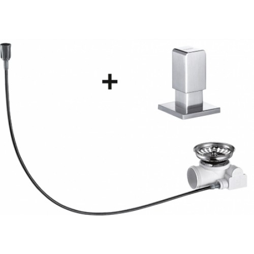 BLANCO Levos excenter komplet, s bowdenovým lankom, chróm 517547